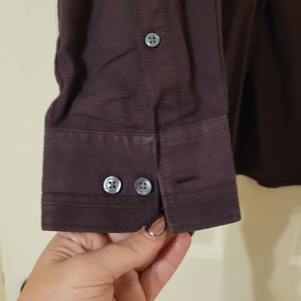 Men's Marc Anthony Slim Fit Button Front Long Sleeve Casual Dress Shirt Sz L - Picture 7 of 9